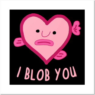 Blobfish love valentines day couple design gift Posters and Art